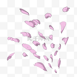 淡紫色飞舞的花瓣