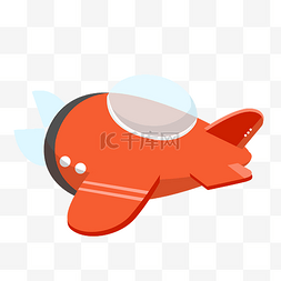 卡通漂浮图片_橙色小飞机icon