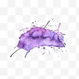 水彩泼墨图片_紫色背景