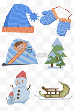 冬季保暖帽子图片_卡通手绘冬季保暖样机