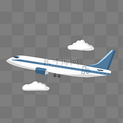 飞机图片_白色的交通工具飞机插画