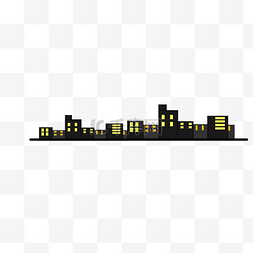 城市建筑图片_建筑物夜景分割线