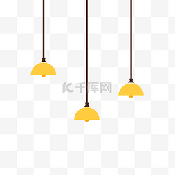 黄色手绘灯泡图片_吊顶室内手绘设计图