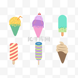 巧克力冰淇淋甜筒图片_冰淇淋甜筒卡通元素