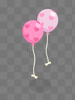 爱心粉色气球