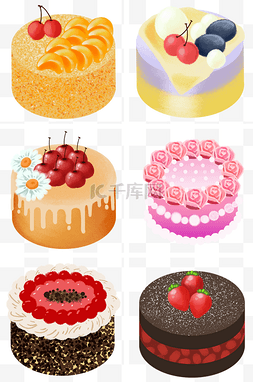 生日宴会图图片_手绘甜品甜点美食之蛋糕套图