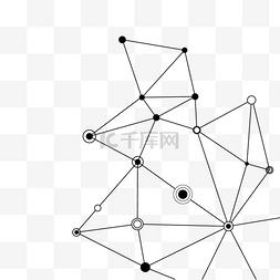 狮子座连线图图片_科技线条装饰图案