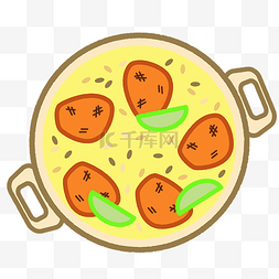 黄色美味披萨插图