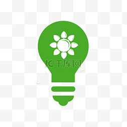 创意矢量绿色灯泡图