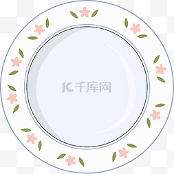 碟子图片_小清新印花餐碟盘子装饰元素