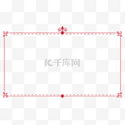 大气国风图片_中国风红色简约线条传统矢量造型