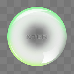 圆形绿色泡泡插画