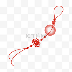 吉利图片_红色的中国结挂饰手绘