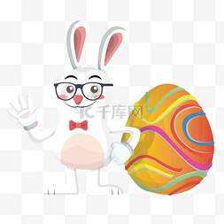 复活节彩蛋图片_复活节彩蛋兔子元素