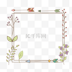 清新花卉边框图片_卡通花卉边框