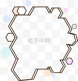 蓝色线框背景图片_几何边框框