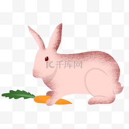 手绘矢量可爱小清新中秋节月兔兔