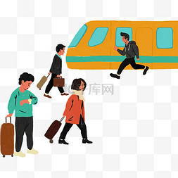 新年2019图片_春运期间人来人往的火车站