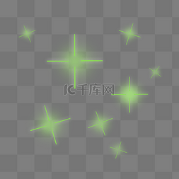 十字格标尺图片_绿色十字形状清新星星光效