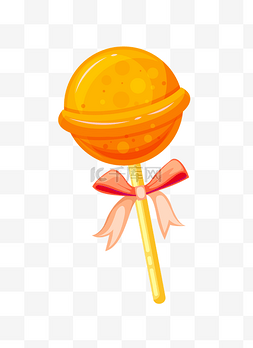 水果糖手绘图片_手绘黄色的糖果插画