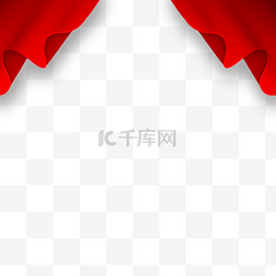 中国风游戏图片_红色绸子布飘浮红绸布
