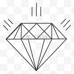 水晶钻石黑色简约线条装饰