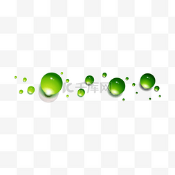 创意绿色矢量水滴效果元素