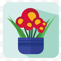 盆栽图片_鲜花图标UI设计花卉盆栽