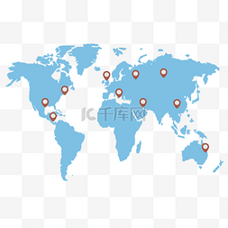 世界地图图片_蓝色商务世界地图
