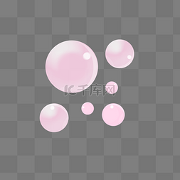 卡通肥皂泡泡图片_粉色气泡