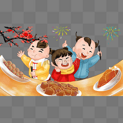 新年春节民俗全家年夜饭美食