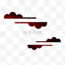 中国风红色渐变云纹海报装饰