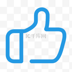 蓝色线性icon医疗图标设计点赞