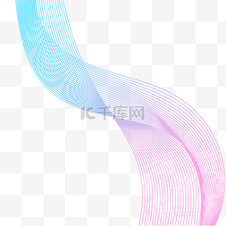 科技图片_彩色动感波浪科技感线条