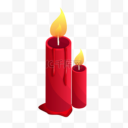 火苗蜡烛图片_红色的蜡烛