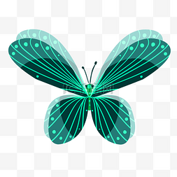 创意花纹动物图片_创意绿色卡通蝴蝶
