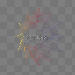 红黄蓝抽象渐变线条
