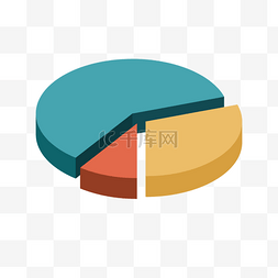 彩色水墨图片_彩色饼状图