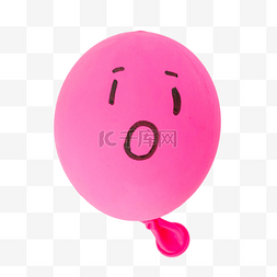 粉色气球沮丧表情