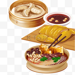 地方美食南京手绘
