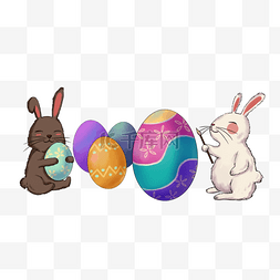复活节彩蛋图片_复活节彩蛋兔子