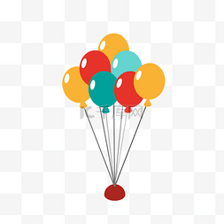 彩色气球图片_卡通彩色气球PNG下载