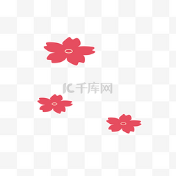 平面樱花矢量图