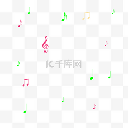 音乐节图片_彩色音符音乐节宣传