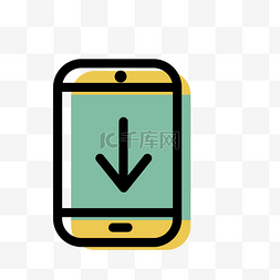 手机ui图片_向下的箭头号免抠图