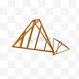 金色创意几何尖锐三角形元素