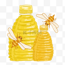 蜜蜂在采蜂蜜