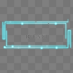 圆形边框发光边框图片_淡蓝色网络科技文本框