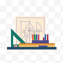 数学文具图片_毕业季数学文具