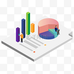 ppt素材图片_数据图表等距PPT研究